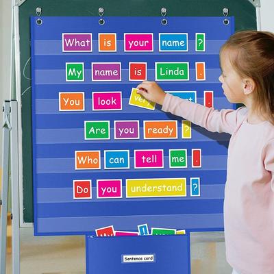 Educational Standards Pocket Chart Large Daily Schedule Pocket Accessories Classroom Pocket Chart