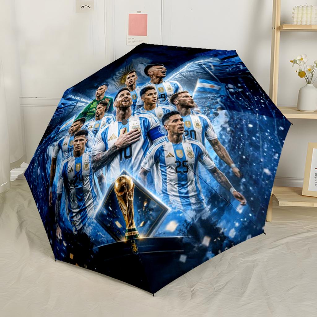 Argentina World Cup Champions Portable Automatic Umbrella Compact 8-Rib Design Sturdy Construction All-Season Use Stylish Accessory