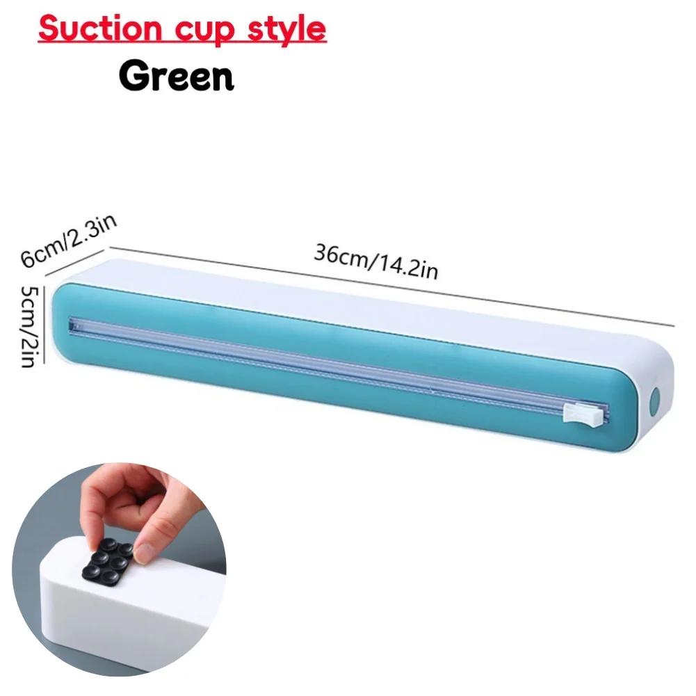 Foil and Plastic Wrap Organizer Refillable Food Cling Film Dispenser Tin Aluminum Foil Dispenser Film Cutter Kitchen Accessories