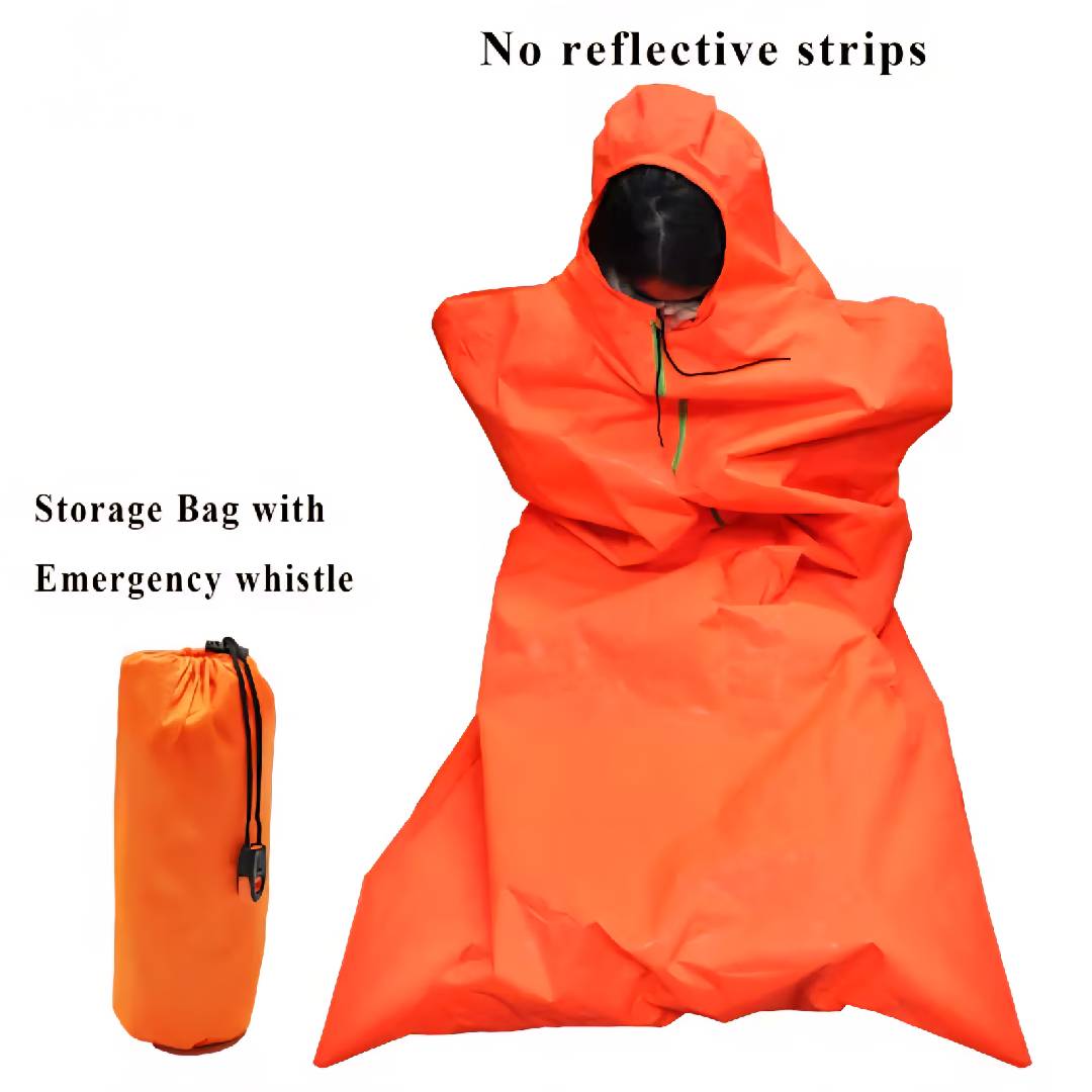 Outdoor emergency sleeping bag bundle pocket with reflective strip, ship rescue, anti overheating, camping and warmth equipment