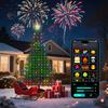 2.1m/6.9ft Christmas Tree String Lights with Star 400LEDs String Lights DIY Text Pattern APP Remote Indoor Outdoor Decor