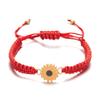 Adjustable Colorful Woven Daisy Bracelet for Men And Women Handmade Sunflower Bracelet for Couples Best Friends Graduation Gift