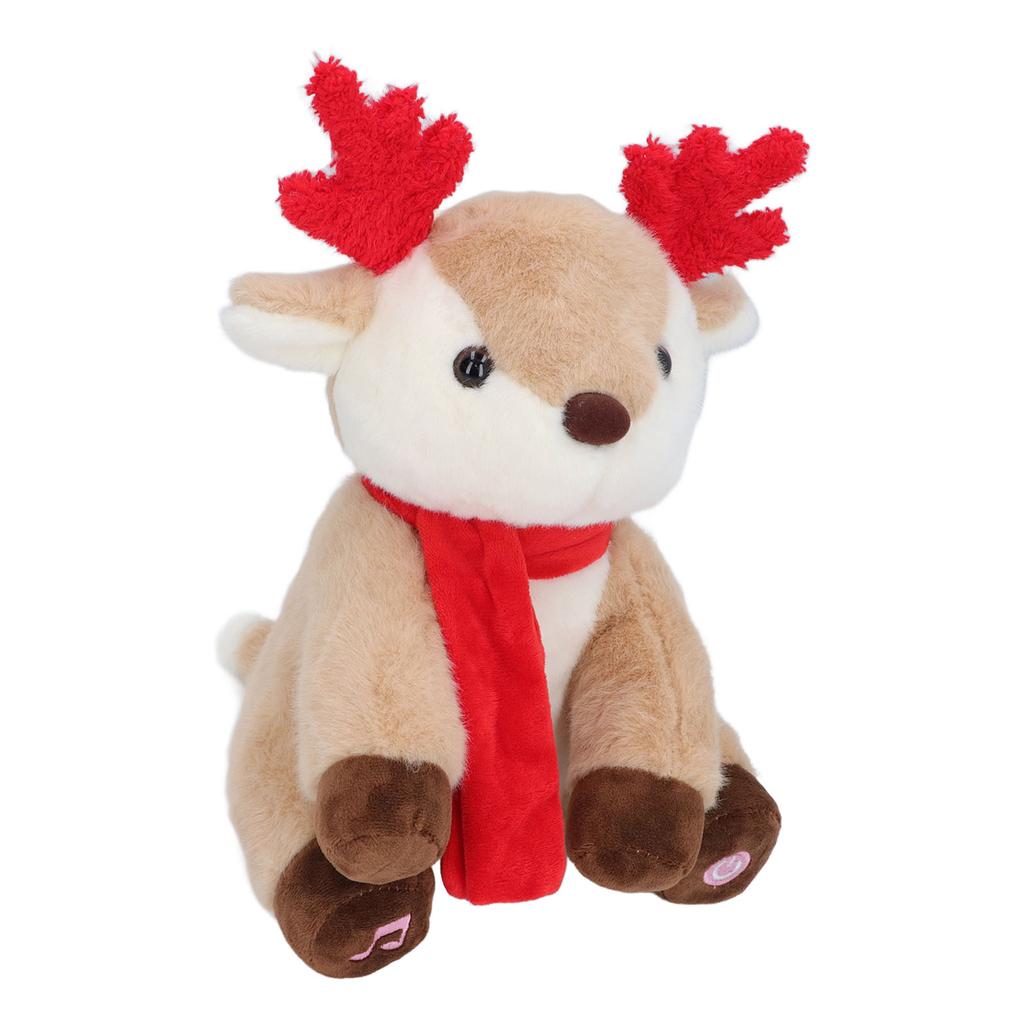 Musical Light Up Plush Reindeer Fashionable Skin Friendly Soft Stuffed Light Stuffed Animals Toy