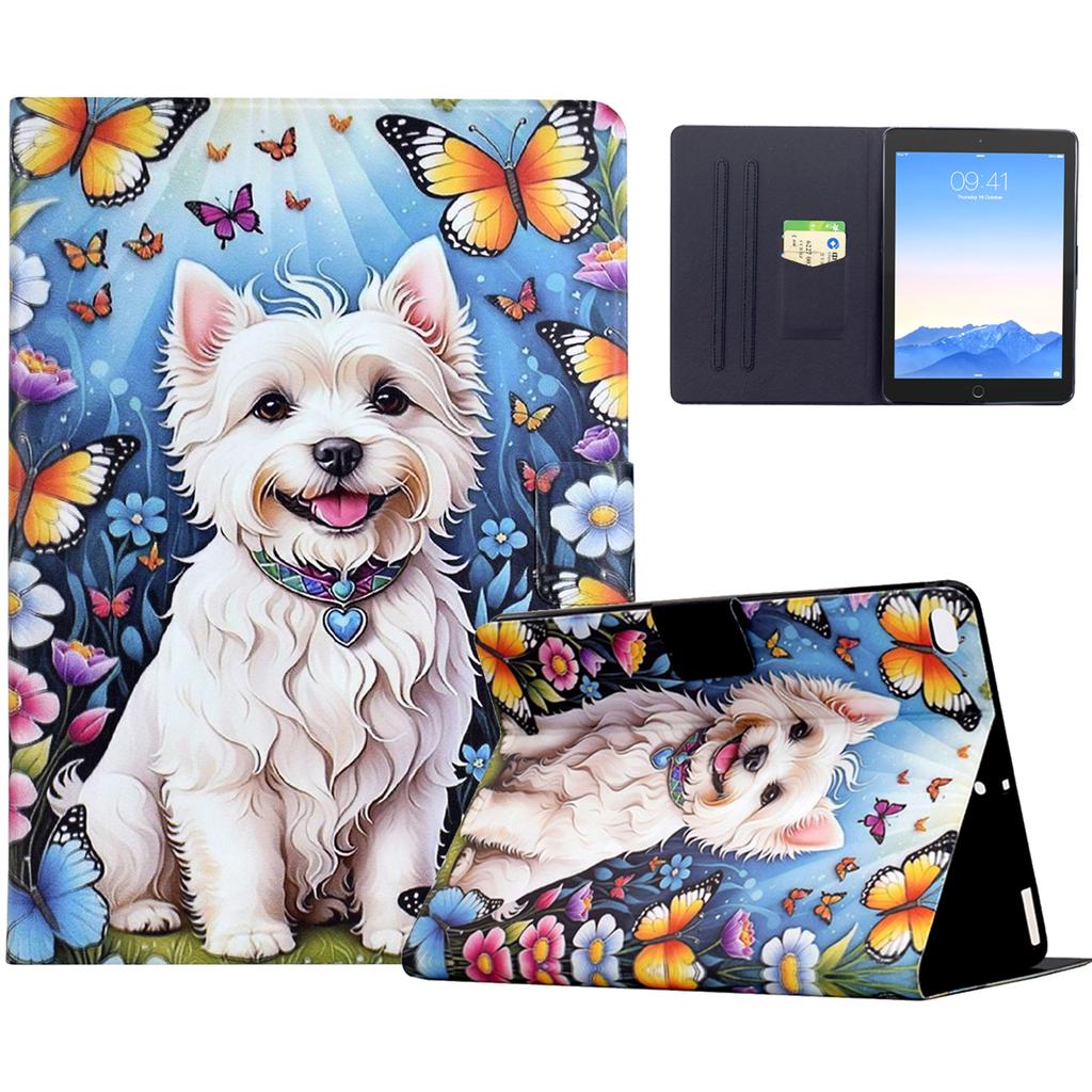 Stand Case for iPad 9.7-inch (2018)/(2017)/Air 2/Air (2013) Pattern Printing Tablet Leather Cover with Auto Wake/Sleep