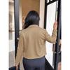 Women S Casual Loose Short Faux Suede Lapel Coat