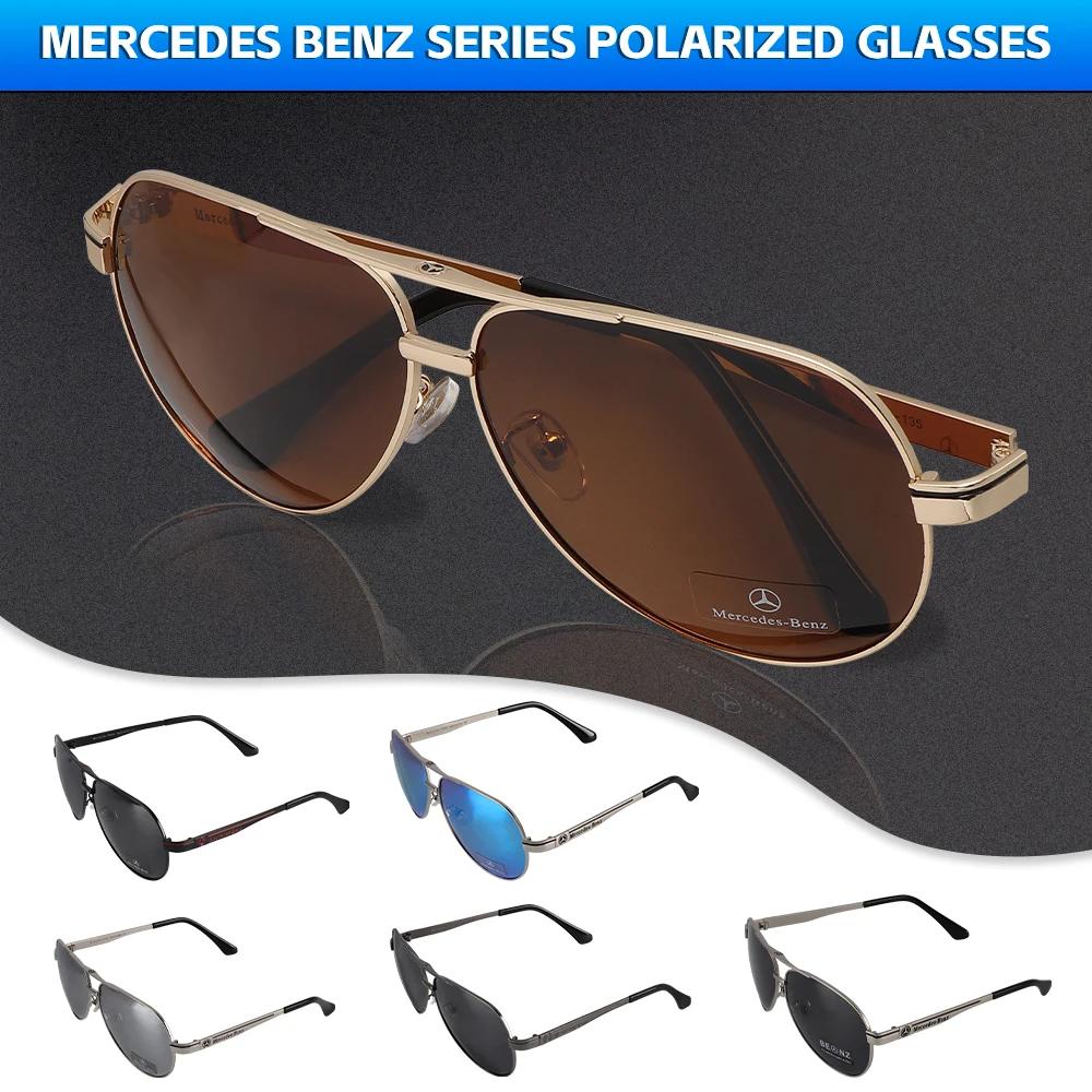 Tuhgj1 New 2025 Car Logo Sunglasses Driving Glasses Polarized Sun Protection for Mercedes Benz W177 CLS GLA GLC GLC GLK GLS SLK W204 W2