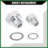 Motoforti Oil Pressure Coolant Adapter Fitting Sensor Adapter for LS Series Engine/Front/Oil Pressure Sensor Adapter/Durable / 1 Set/Silver Tone