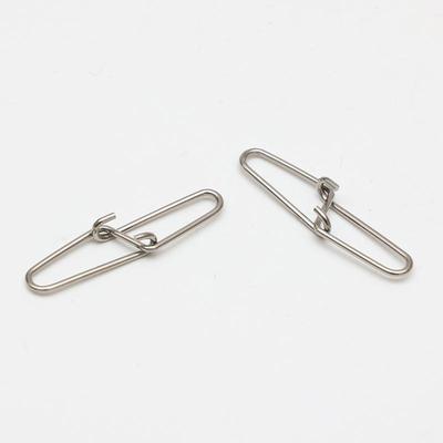 Rhombus Stainless Steel Double Snap Pin Connector for Fishing Lures