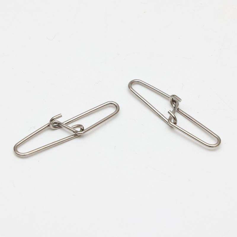 Rhombus Stainless Steel Double Snap Pin Connector for Fishing Lures