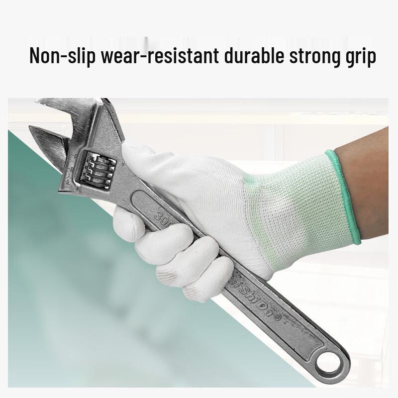 Huixiang JD Industrial Polyester PU Coated Anti-Slip Work Gloves