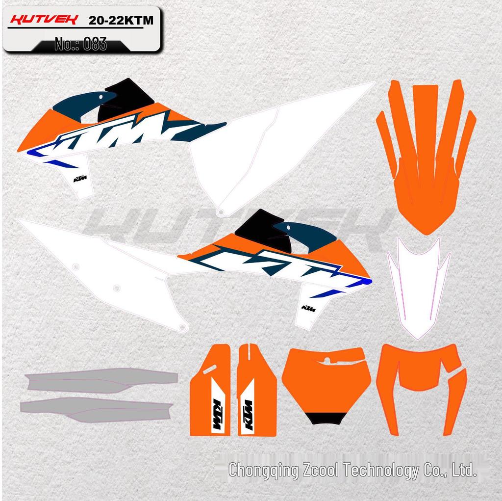Compatible Decals for 19-22 KTM SX250F EXC, Kaixi Hengjian, Bosuer X6, Mingfu Off-Road Motorcycles