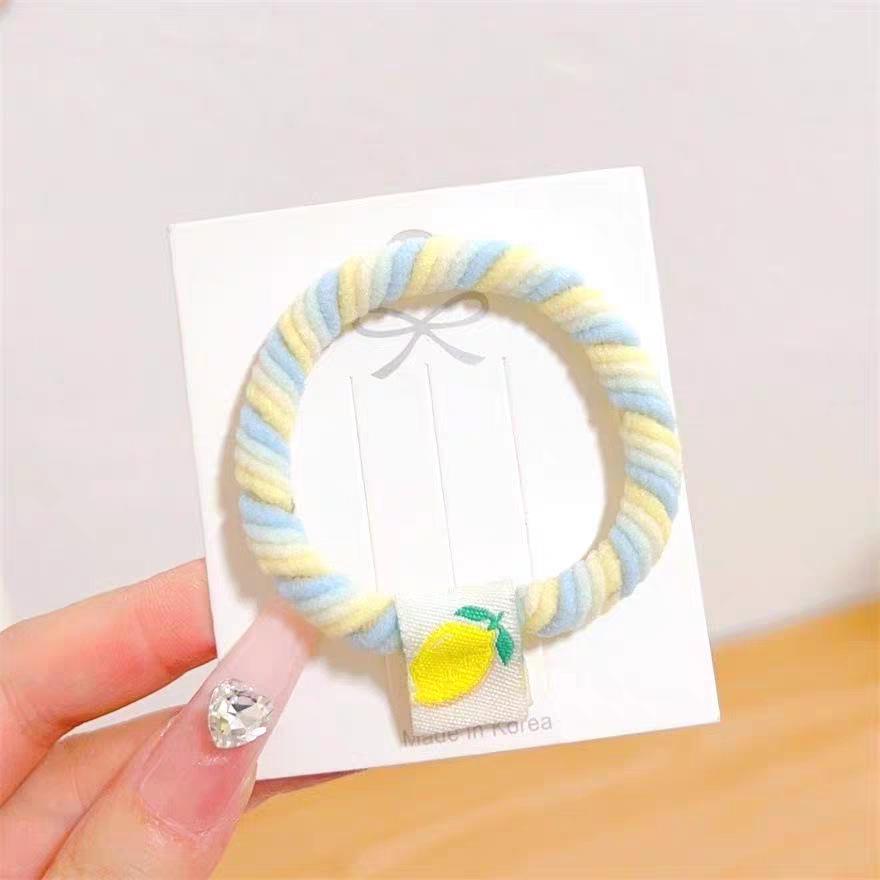 New Ice Cream Color High Elastic Hair Ties - Damage-Free Candy Color Rubber Bands for Girls
