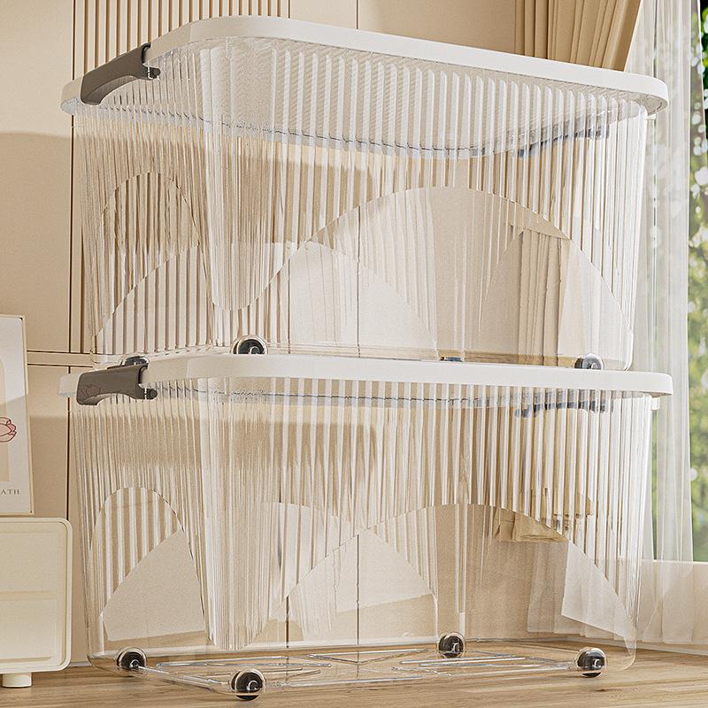 Extra Large Transparent High-Grade Plastic Storage Box for Home