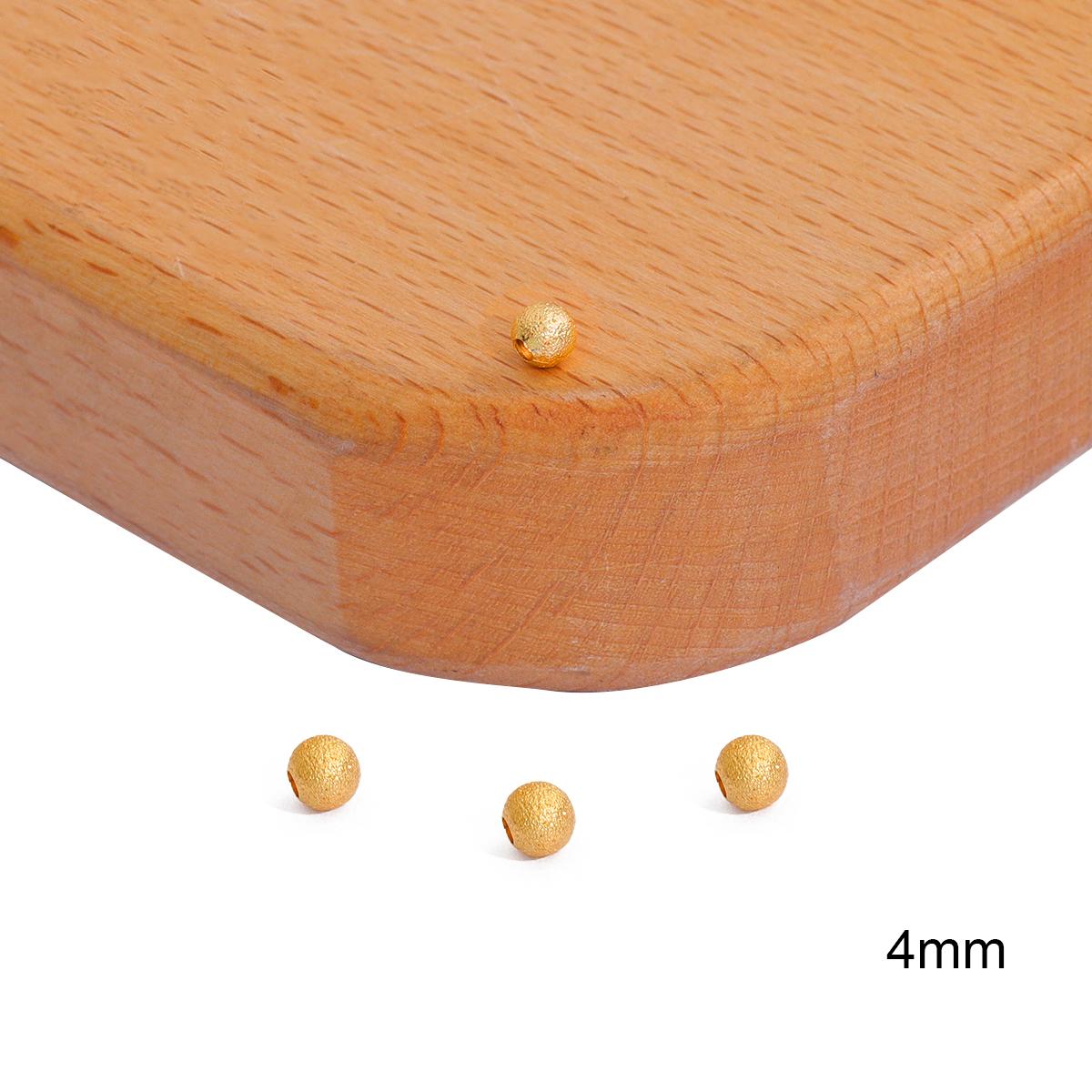 

5/10 шт. медные матовые овальные шариковые бусины для изготовления ювелирных изделий своими руками, серьги-браслеты ручной работы 4mm 10pcs золотой