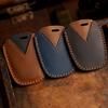Genuine Leather Handmade Key Cover for Kia - Crazy Horse Design