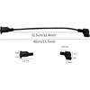 C14 to C13 Panel Mount Power Cable, 90 Degree Left IEC 320 C13 Female to C14 Male PDU Power Supply Extension Cord, for Computer LED HDTV Monitor and
