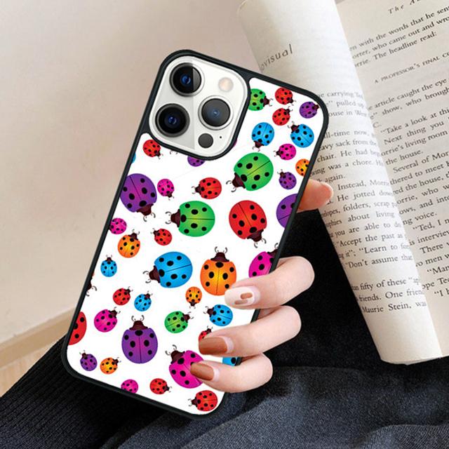 11 Colorful Ladybugs Phone Case Back Cover for iPhone 17 Air 16 15 14 13 11 12 Pro Max Plus Fundas Coque