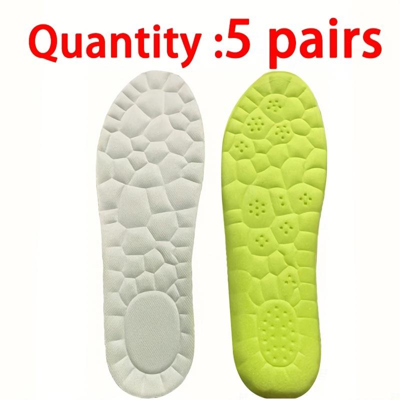5 Pairs Lightweight & Soft Insoles,Soft, Breathable,Non-Slip, Comfortable Footwear Inserts,for Sports Shoes and Casual Wear