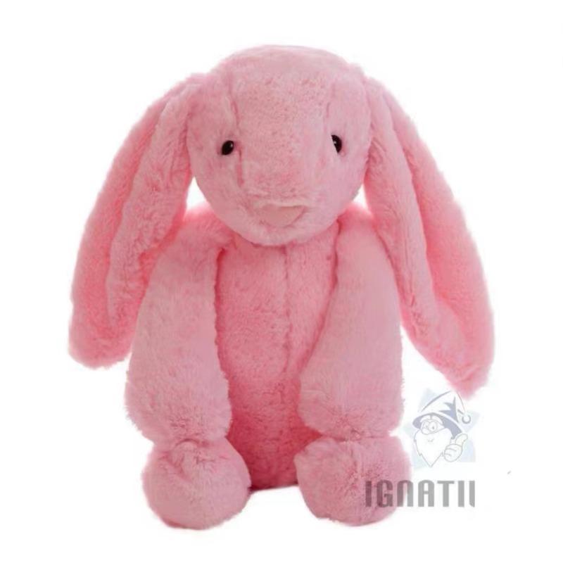 60cm Bunny Plushies Doll Toys Stuffed Dolls Rabbit Big Animal Lunar Chinese New Year Toy Easter Gift for Friends Children