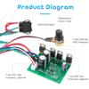 PWM DC Motor Speed Controller, DC 9V-60V & 10A Rated Brush Motor Stepless Speed Controller with Forward-Brake-Reverse Switch & Ajustable