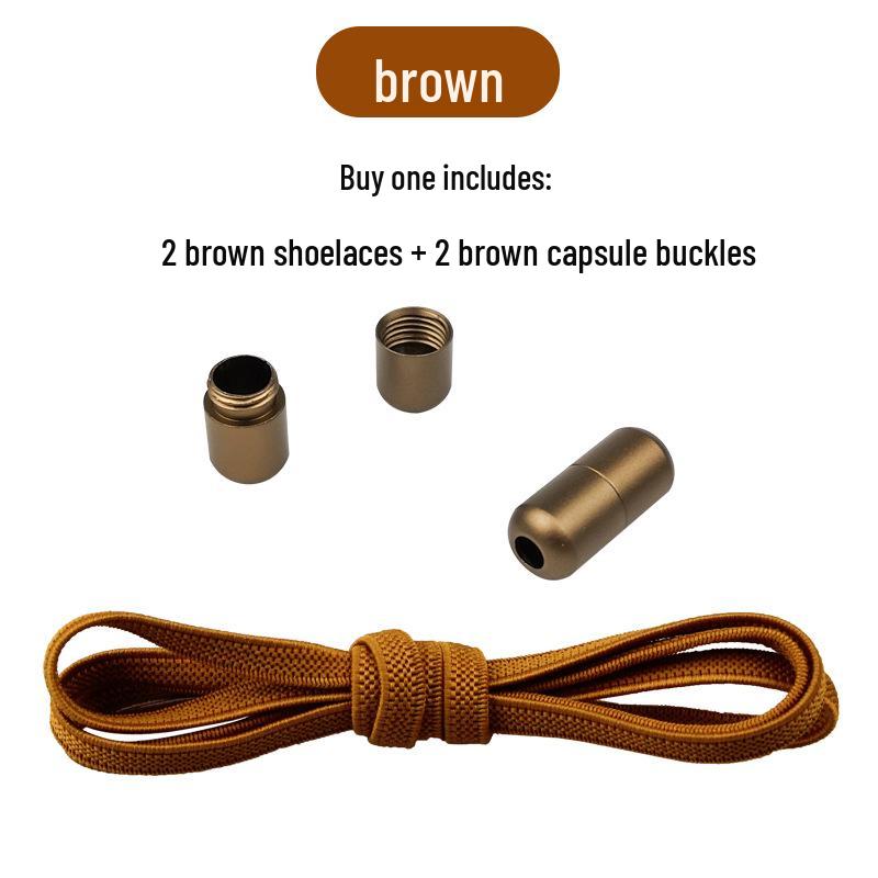 Elastische Schnürsenkel ohne Binden mit Metallkapselverschluss für Erwachsene und Kinder