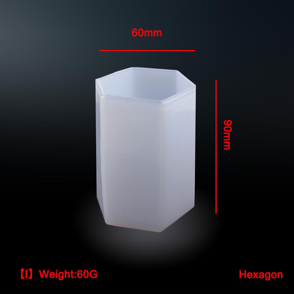 1PC 10 Style Cylindrical Hexagon Silicone Mold DIY Epoxy Resin Casting Mould UV Candle Home Decoration Jewelry Making Tools