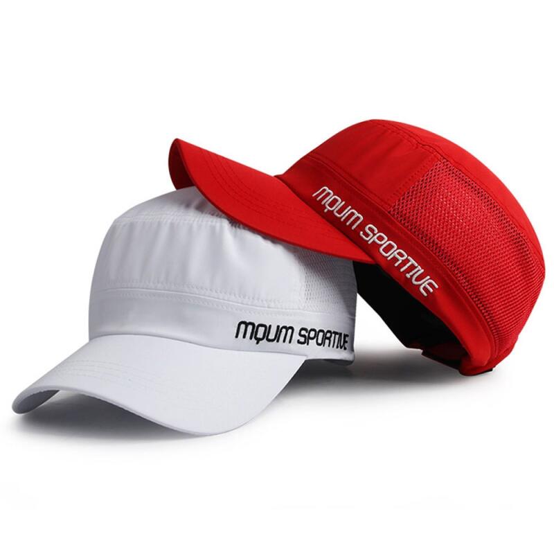 Oversized side mesh big hat military cap black