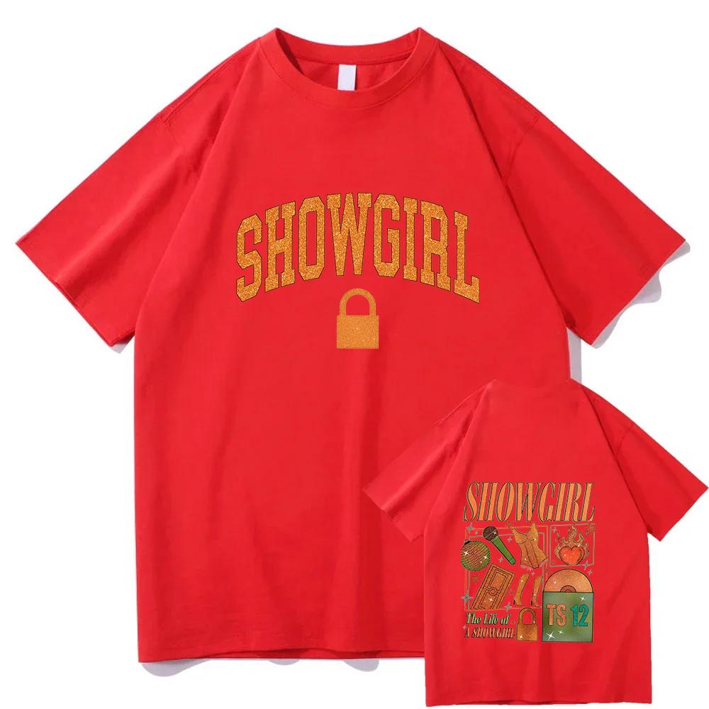 The Life of A Showgirl Album Printing T-shirt Short Sleeve Cotton O-neck Tshirts Casual Unisex Streetwear Women Men Clothing Tee