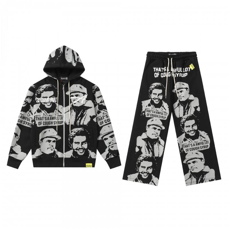 High Street Amerikanischer Stil Kapuzenpullover Paare Lockerer Schnitt Streetwear Winter
