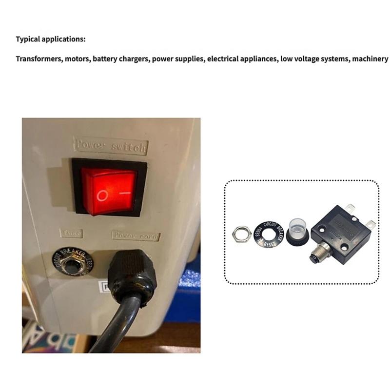 High Safety Overload Protectors Switches for Pressure Washers and Pumps Preventing Overcurrent Damage Extending Equipment