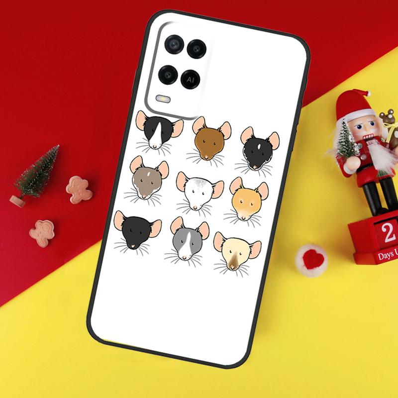 Cute Cartoon Animal Rat Case For Oppo A5 A6 Pro A15 A57 A17 A54 A74 A94 A76 A16 A96 A40 A60 A80 A18 A38 A58 A78 A98