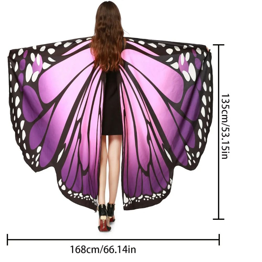 Party Butterfly Wings Shawl Fairy Rainbow Cloak Women Butterfly Cape