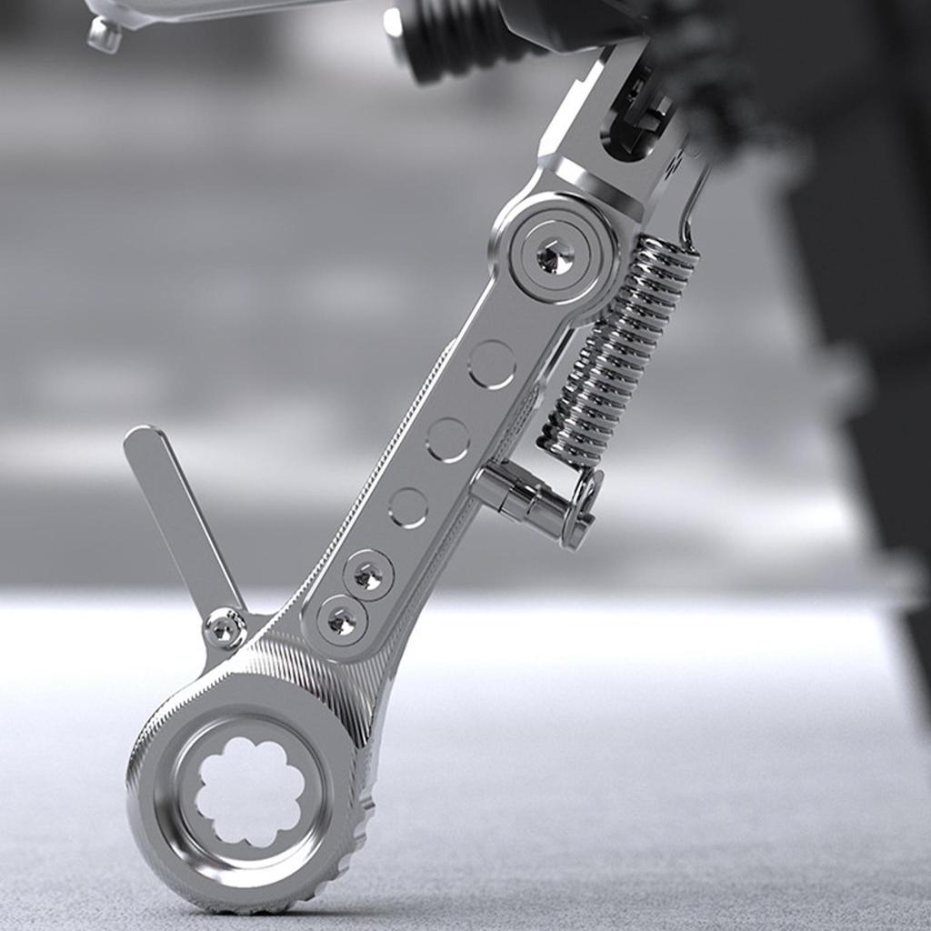 Alloy Motorcycle Kickstand - Motorbike Foot Side Support Adjustable Parking Kickstand for Electric Motorbik for Men Women Boys