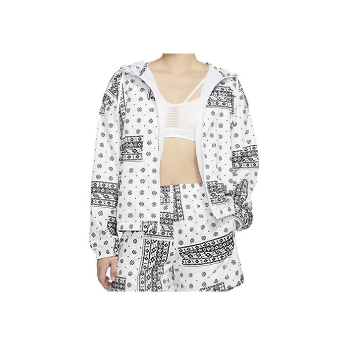 Nike Cashew Flower Hooded Casual Jacket Women Jacket White CU5893-100