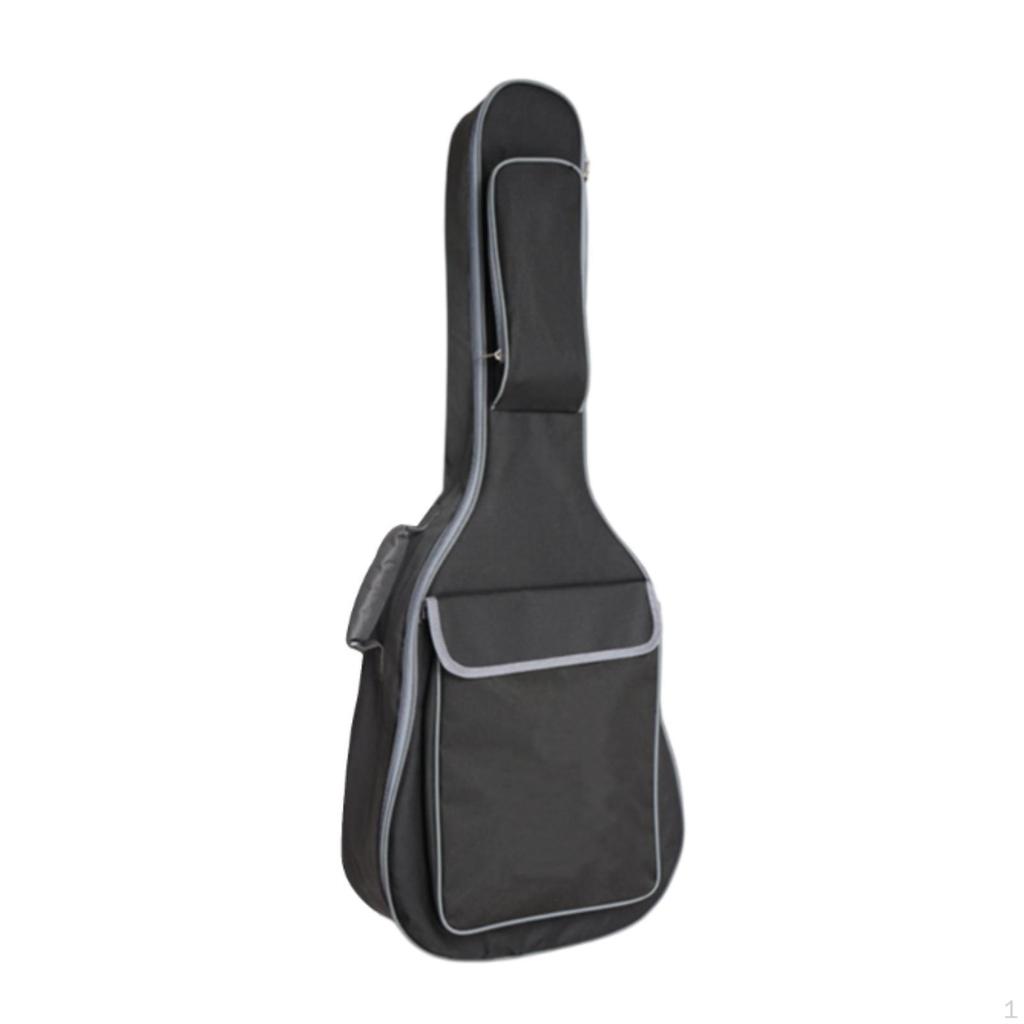 Guitar Gig Bag Backpack Internal Fixation Strap Protection Large Front Pocket Electric Bass