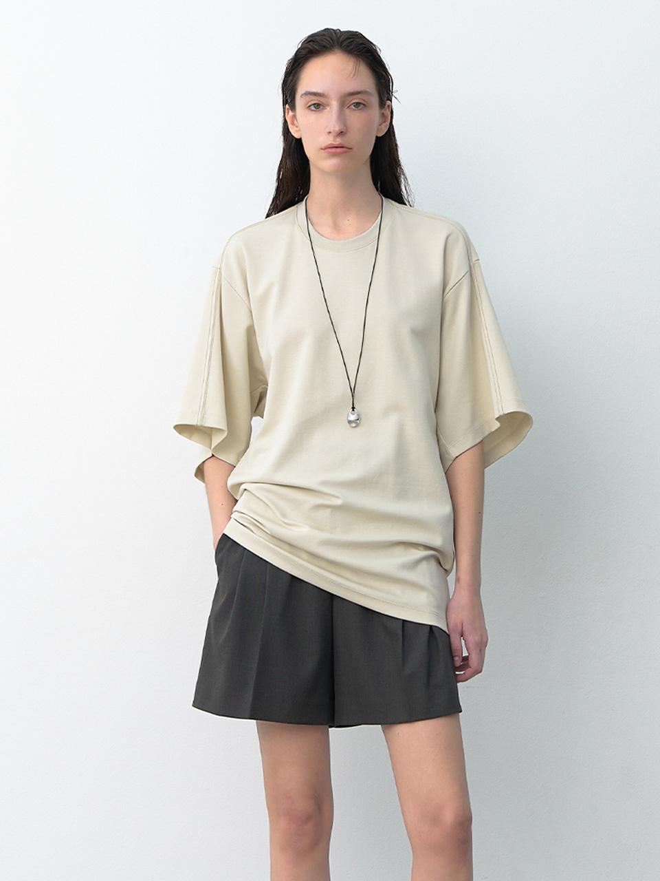 Atelier Nine Stitch Overfit Jersey Top(T-7050) Light Beige/Free