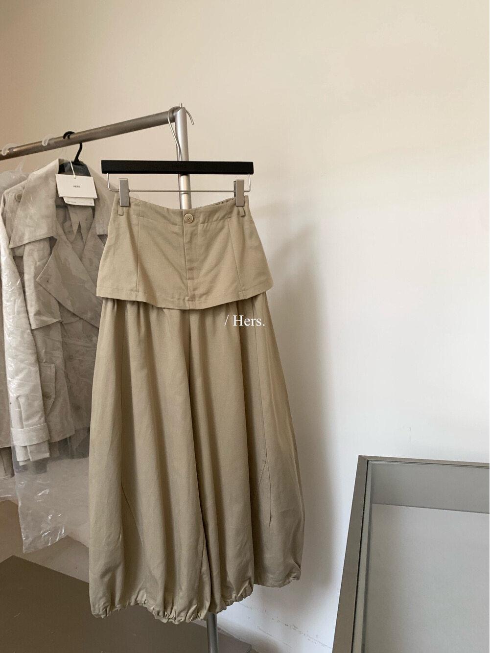 High Waist Ruffle Wide-Leg Two-Piece Look Joggers - Women s Spring 2026 Slimming Casual Pants Large хаки