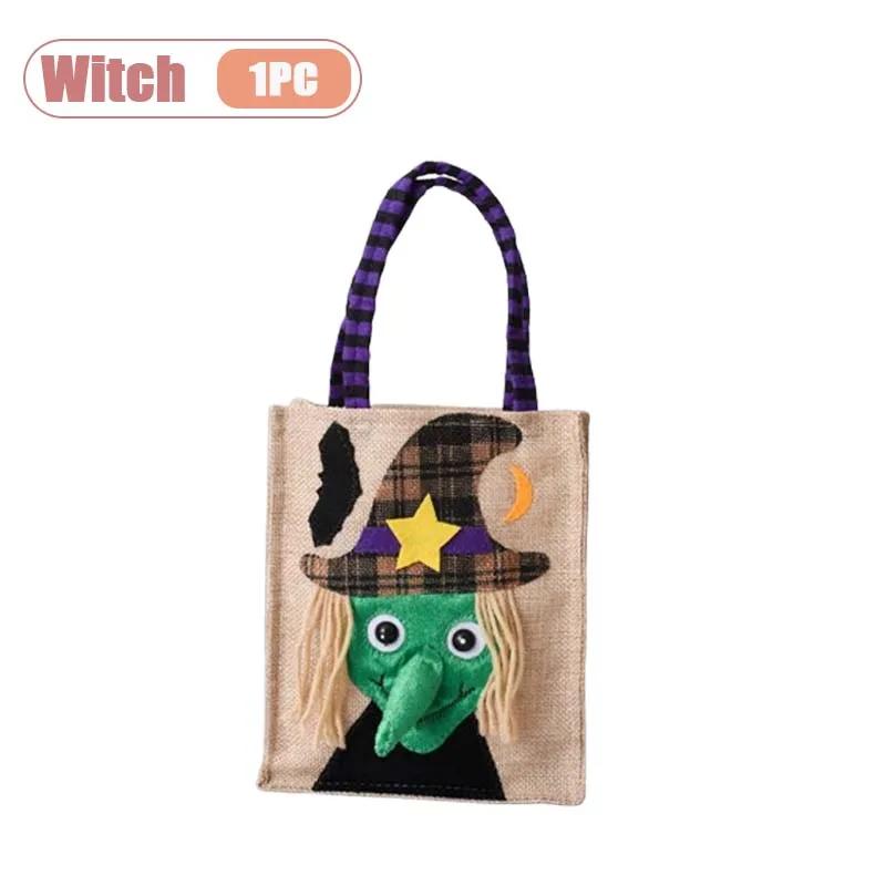 1-10PCS Halloween Treat Bags with Handles for Kids Candy Gift Supplies Party Favor Packaging Bag for Trick or Treat Decoration