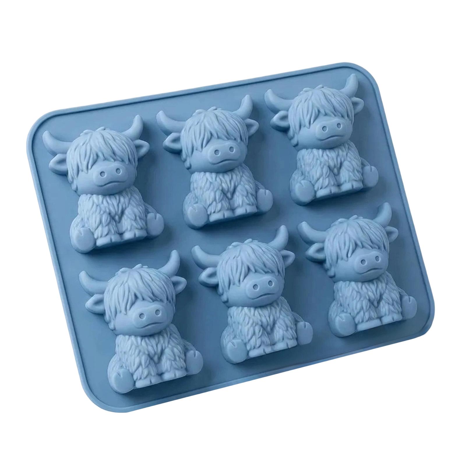 

Силиконовая форма для крупного рогатого скота, 6 ячеек, подставка для животных для виски и коктейлей, отличительная форма быка для выпечки и поделок One Size
