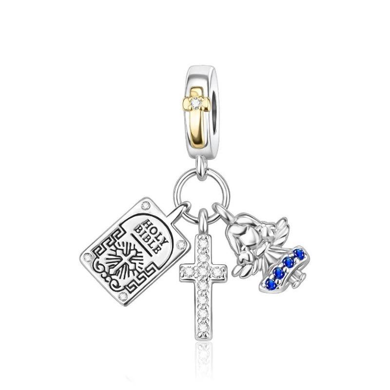 New Copper Angel Wing Charms Heart Bird Pig Pendants Fit Original Bracelets Necklaces Womens Fine Diy Jewelry Gifts