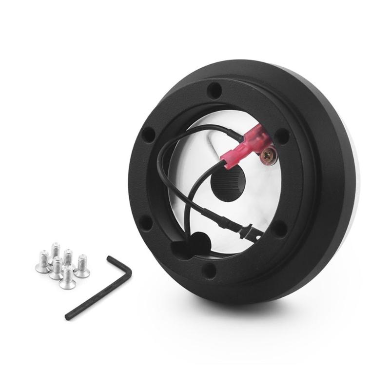 

Universal Heavy Duty Vehicle 110H Steering Wheel Hub Adapter Aluminum Rubber Construction Easy Installation Direct Fit 1