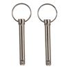 2Pcs Durable Diameter 8mm Quick Release Pins Length 50/55/60mm Carbon Steel Bimini Top Pin Silver Tone for Boat Accessories