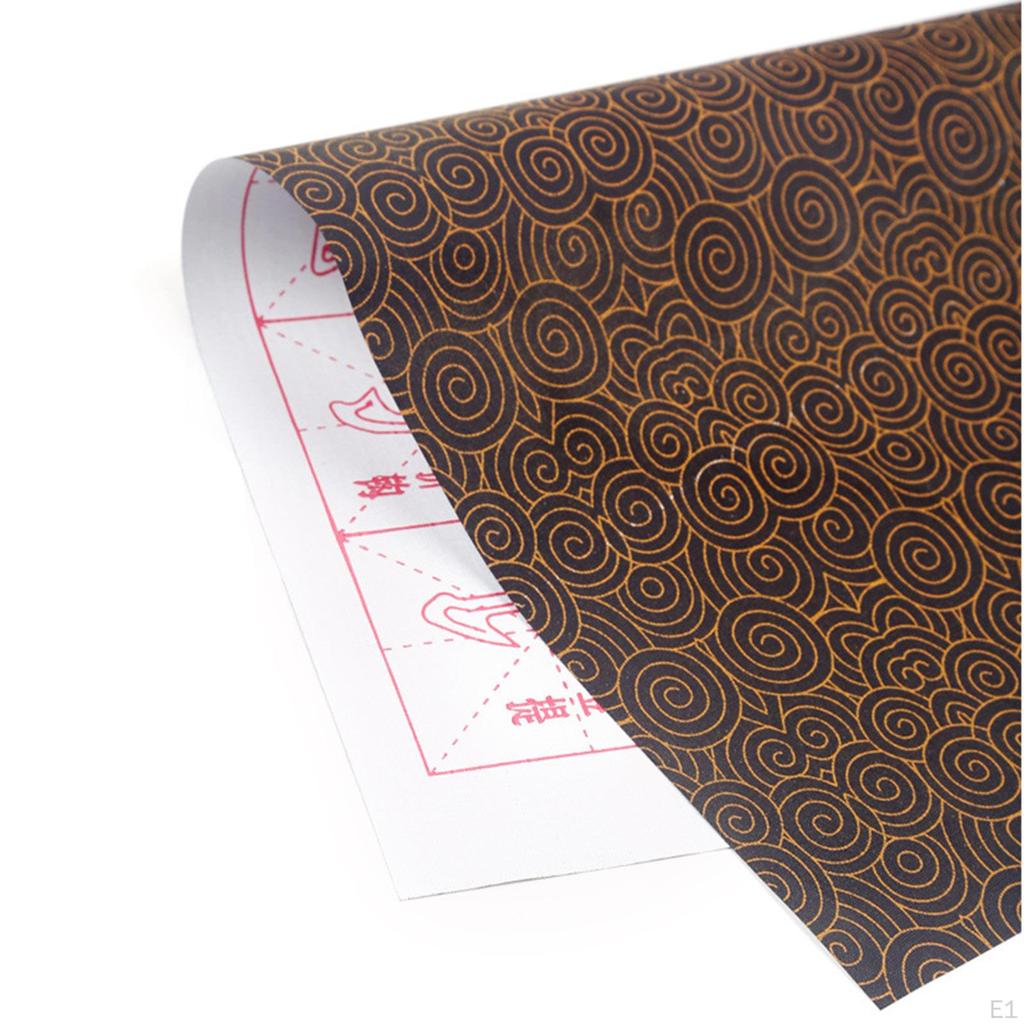 Chinese Calligraphy Set Reusable No Ink Practice Water Writing Cloth Paper with Brushes