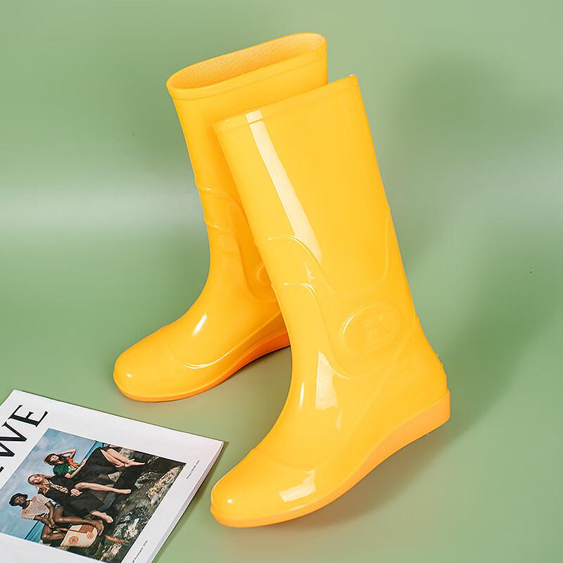 

BoZong Men s High-Tube Flat Rain Boots L
