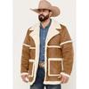 Men's Fleece Jacket Jacket Thickened Autumn and Winter British Style Lapel Fur Integration