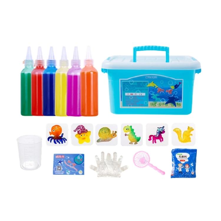Creative Building Role Play Accessories Magicking Water Gel Toy Easy Carry Case for Kids Ages 5 and Up