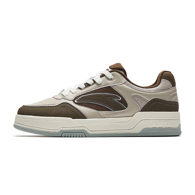 

Anta Cyber Versatile Casual Non-Slip Lightweight Increased Height Low-Top Skate Shoes Men Sneakers Gray Brown 912538012-1 39