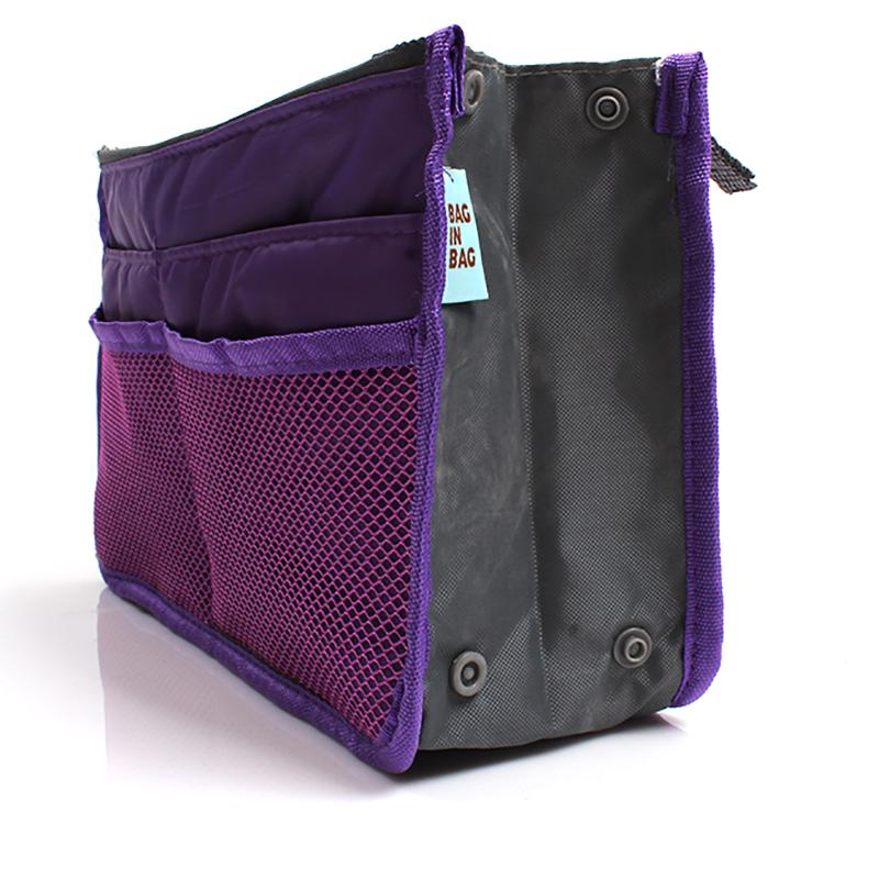 Organizer Insert Bag Women Nylon Insert Organizer Handbag Purse Large Liner Makeup Cosmetic Bag Cheap Female Tote Pouch