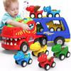 5 1 In Dinosaurs Car Toys Double Decker Transport Cart Lights Education Music
