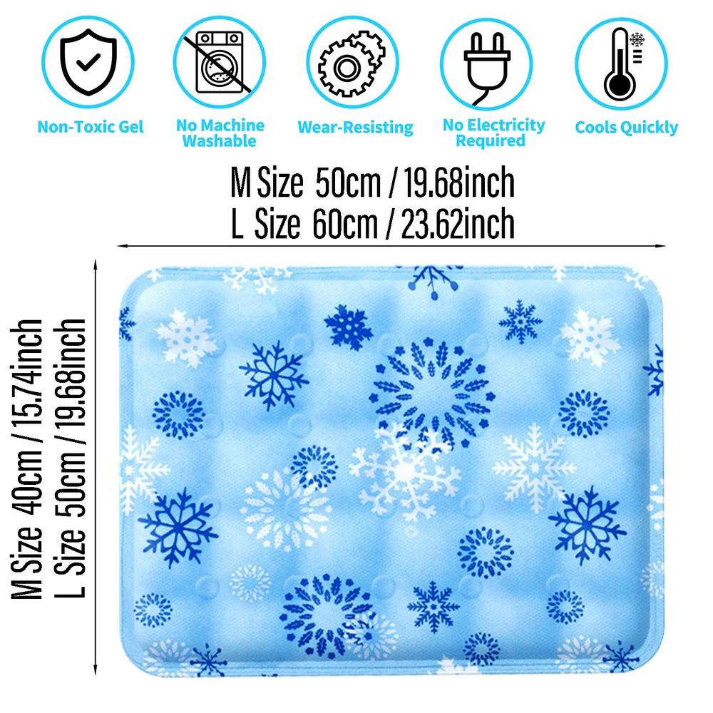 Cold Gel Cooling Mat For Dogs Cats Small Medium Summer Pet Ice Silk Mat Cooling Sleep Mat For Bed Waterproof Pet Cooling Pad